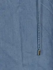 Vorschaubild 4 von Damen Bluse Jeansoptik Gr. 38 M Blau Lyocell Ärmellos