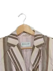 Vorschaubild 3 von Damen Blazer Leinen Gestreift Rosa Business Gr. 44 XXL