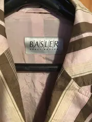 Vorschaubild 6 von Damen Blazer Leinen Gestreift Rosa Business Gr. 44 XXL