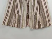 Vorschaubild 5 von Damen Blazer Leinen Gestreift Rosa Business Gr. 44 XXL