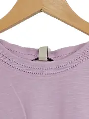 Vorschaubild 2 von Damen T-Shirt Gr. L 42 Lila Baumwolle Casual Kurzarm