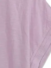 Vorschaubild 3 von Damen T-Shirt Gr. L 42 Lila Baumwolle Casual Kurzarm