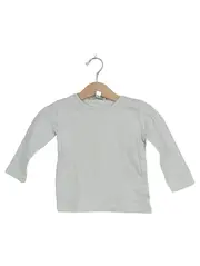 Vorschaubild 1 von Langarmshirt Kinder Gr. 86 Weiß Basic Baumwolle
