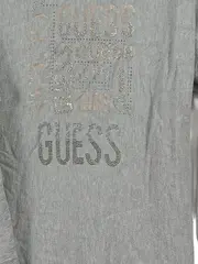 Vorschaubild 2 von Damen Pullover Langarm Grau Logo Strass Gr. S 36