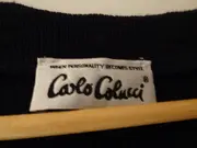 Vorschaubild 3 von Herren Pullunder Strickweste Gr. 54 XXL Blau V-Ausschnitt Logo