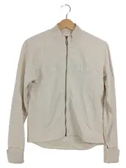 Vorschaubild 1 von Damen Sweatjacke Strickjacke Gr. M beige Reißverschluss