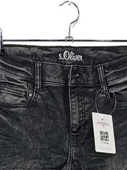 Vorschaubild 2 von Kinder Jeans Hose Slim Fit Schwarz Gr. 152