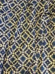 Vorschaubild 4 von Damen Langarmshirt Blau Geometrisch Muster Gr. 36/S Baumwolle