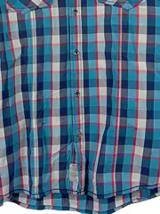 Vorschaubild 4 von Herren Freizeithemd Kurzarm Kariert Blau Gr. XL Baumwolle