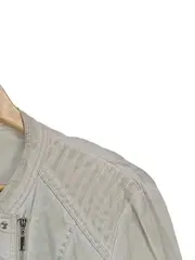 Vorschaubild 2 von Steppjacke Damen Beige Baumwolle Reißverschluss Gr. 44