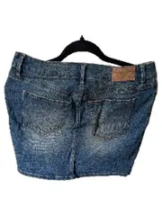 Vorschaubild 2 von Denim Jeansrock Damen Gr. 38 Blau Nieten Mini Stretch