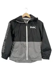 Vorschaubild 1 von Kinder Windbreaker Jacke Gr. 8/128 Schwarz Grau Kapuze
