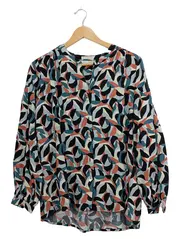 Vorschaubild 1 von Damen Bluse Gr. 36 Mehrfarbig Abstrakt Viskose Langarm