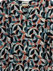 Vorschaubild 2 von Damen Bluse Gr. 36 Mehrfarbig Abstrakt Viskose Langarm