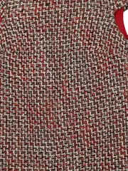 Vorschaubild 3 von BENETTON Tweed Kleid Damen S/36 Rot Beige Schwarz Business Kurzarm