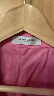 Vorschaubild 5 von Damen Hemdbluse Kurzarm Pink Gr. 40 Casual Leinen