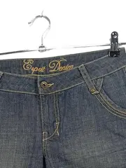 Vorschaubild 2 von Denim Damen Capri Jeans Shorts Gr. 34 W26 Blau Stickerei