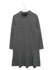 Vorschaubild 1 von TAIFUN Damen Kleid A-Linie Gr. 40/L Grau Geometrisch Langarm