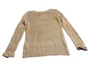 Vorschaubild 6 von Damen Pullover Gr. S Grau Lochmuster Baumwolle Strick