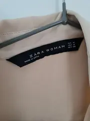 Vorschaubild 4 von Woman Hemdbluse Damen Gr. M/38 Beige Langarm Viskose Casual