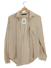 Vorschaubild 1 von Woman Hemdbluse Damen Gr. M/38 Beige Langarm Viskose Casual