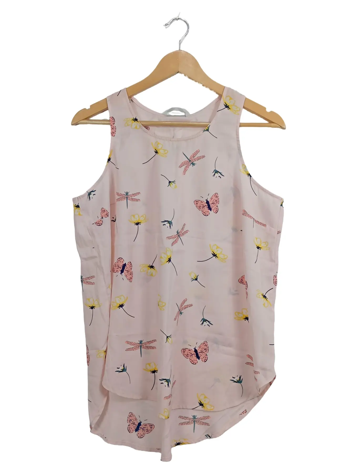 BELOVED Damen Bluse Ärmellos Gr. 42 XL Rosa Sommer Freizeit Floral