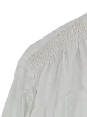 Vorschaubild 2 von Damen Bluse Weiß Gr. L/42 Baumwolle Langarm Casual