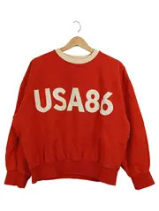 Vorschaubild 1 von Sweatshirt Damen Rot Gr. 36 S College Schriftzug Baumwolle Freizeit