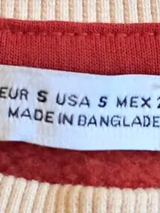 Vorschaubild 5 von Sweatshirt Damen Rot Gr. 36 S College Schriftzug Baumwolle Freizeit