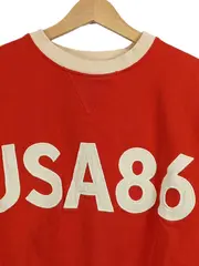 Vorschaubild 2 von Sweatshirt Damen Rot Gr. 36 S College Schriftzug Baumwolle Freizeit