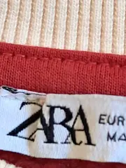 Vorschaubild 4 von Sweatshirt Damen Rot Gr. 36 S College Schriftzug Baumwolle Freizeit