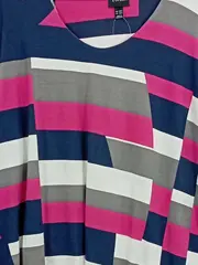 Vorschaubild 3 von Damen Langarmshirt Gr. 50/52 Mehrfarbig Geometrisch Viskose