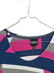 Vorschaubild 5 von Damen Langarmshirt Gr. 50/52 Mehrfarbig Geometrisch Viskose