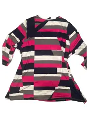 Vorschaubild 2 von Damen Langarmshirt Gr. 50/52 Mehrfarbig Geometrisch Viskose