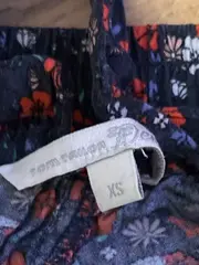 Vorschaubild 3 von Damen Stoffhose Blumenmuster Viskose Blau Gr. XS/W24 L30