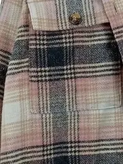 Vorschaubild 3 von Hemdjacke Damen 34 XS Kariert Pink Shacket Oversized Übergang