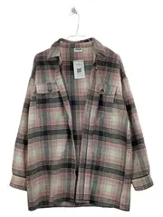 Vorschaubild 1 von Hemdjacke Damen 34 XS Kariert Pink Shacket Oversized Übergang