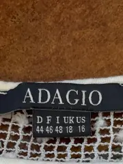 Vorschaubild 4 von Damen Shirt Netz-Optik Weiß Gr. 44 Kurzarm Casual Top