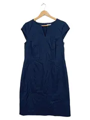 Vorschaubild 1 von Damen Businesskleid Etuikleid Blau Gr. 40 L Büro