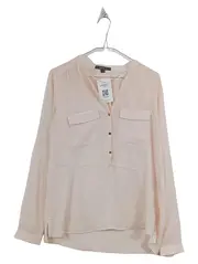 Vorschaubild 1 von Damen Bluse Langarm Gr. 38 Beige Elegant Polyester Brusttaschen