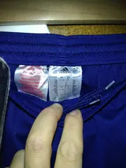 Vorschaubild 2 von Kinder Sport Shorts Gr. 164 Blau Streifen Polyester Zugband