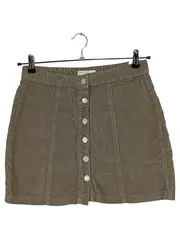 Vorschaubild 1 von Cordrock Damen Gr. 38 Oliv Minirock Knopfleiste