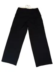 Vorschaubild 2 von Damen Stoffhose Schwarz Gr. 36 Wide Leg Casual Hose