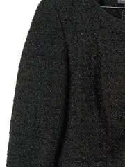 Vorschaubild 3 von Damen Blazer Jacke Bouclé Tweed Gr. 38 Schwarz Elegant