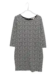 Vorschaubild 1 von Damen Kleid Animal-Print Schwarz Weiß Gr. M 38 Leopard