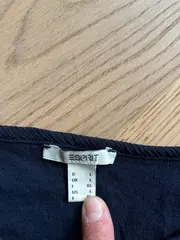 Vorschaubild 5 von Damen Bluse Langarm Baumwolle L Blau Casual Herbst Winter