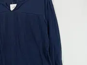 Vorschaubild 3 von Damen Bluse Langarm Baumwolle L Blau Casual Herbst Winter