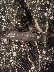 Vorschaubild 3 von Woman Tweed Top mit Spitze Damen Gr. M/38 Schwarz Elegant