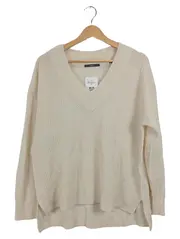 Vorschaubild 1 von Damen Pullover V-Ausschnitt Beige Wolle Alpaka Mix Gr. 38 M