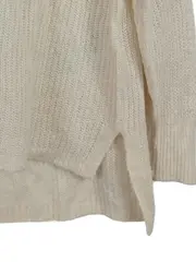 Vorschaubild 4 von Damen Pullover V-Ausschnitt Beige Wolle Alpaka Mix Gr. 38 M